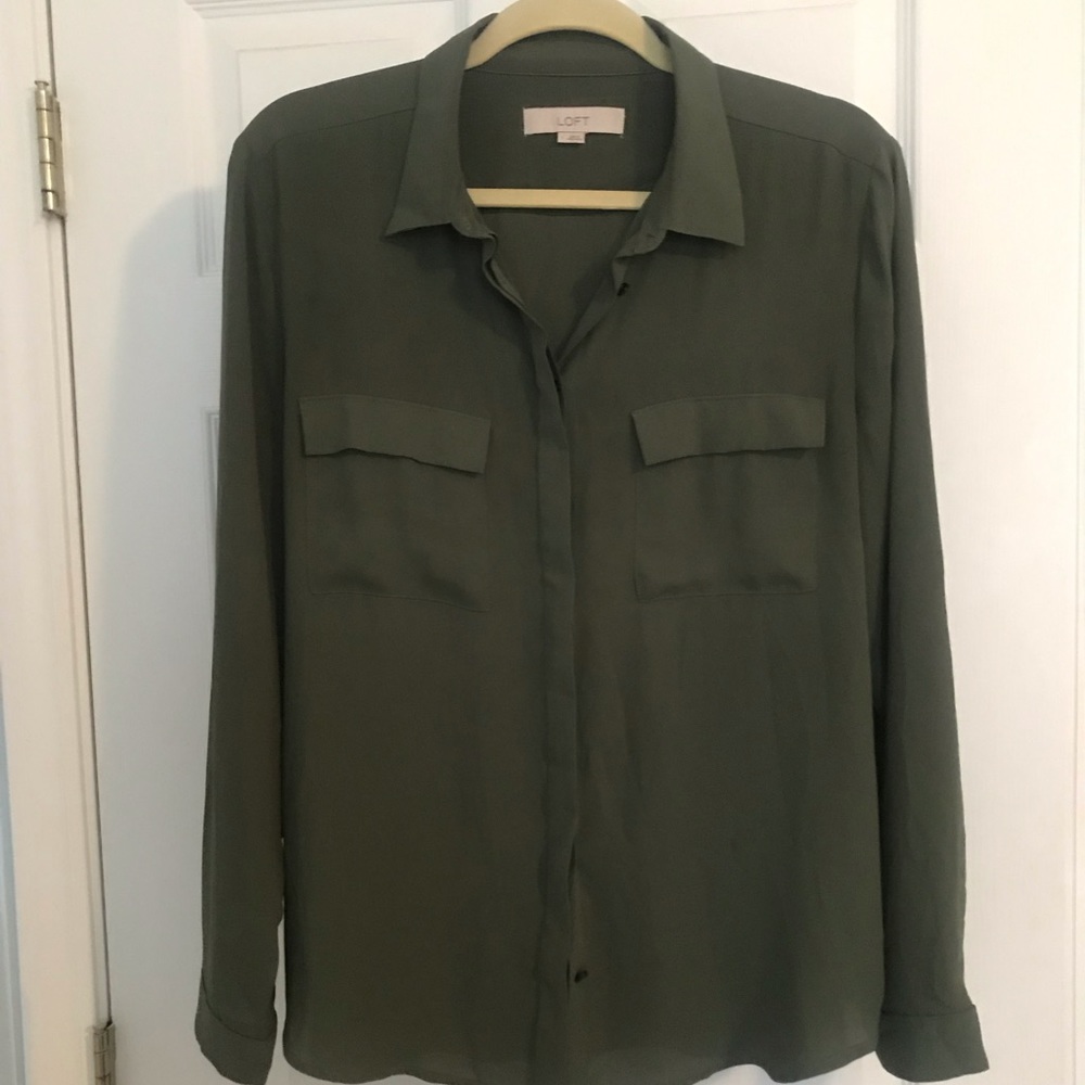 Loft Utility Blouse - Olive Green - Sz L